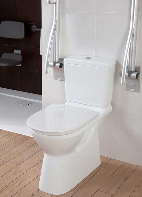 Villeroy&Boch O.Novo Vita DirectFlush muszla lejowa do WC-kompakt dla osób niepełnosprawnych 71 cm biała weiss alpin 4620R001