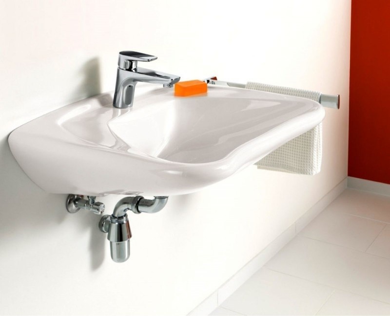 Villeroy&Boch O.Novo Vita umywalka dla osób niepełnosprawnych z przelewem 60x49 cm biała weiss alpin 71196301