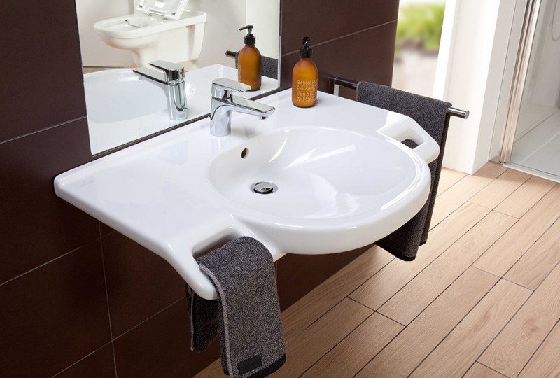 Villeroy&Boch O.Novo Vita umywalka dla osób niepełnosprawnych 80x55 cm biała weiss alpin 41208101