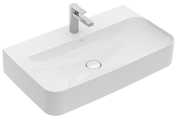 Villeroy&Boch Finion umywalka stawiana na blat bez przelewu 80cm biały weiss alpin ceramicplus 41688LR1