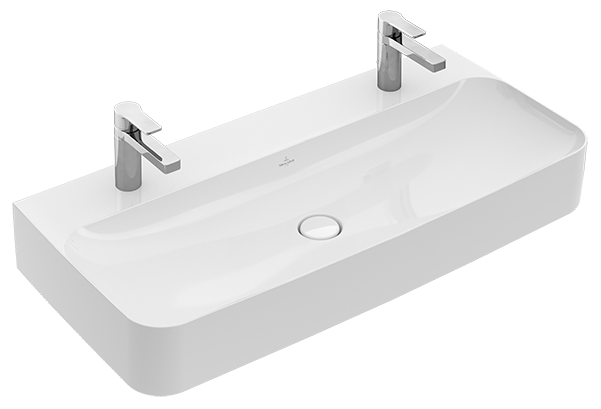 Villeroy&Boch Finion umywalka z 2 otworami bez przelewu 100cm biały weiss alpin ceramicplus 4168A1R1