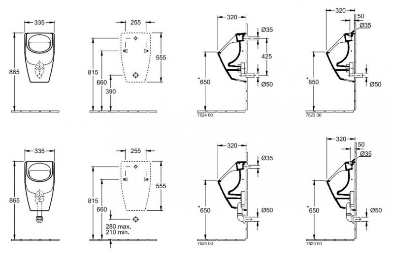 Villeroy&Boch O.Novo DirectFlush pisuar biały weiss alpin 75240001