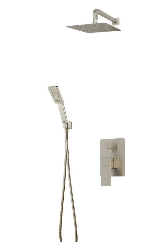 Omnires Parma System zestaw podtynkowy z deszczownicą i słucahwką nikiel SYSPM21IN