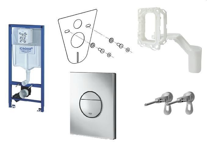 Grohe Rapid SL Fresh Nova Cosmopolitan stelaż podtynkowy do WC 5w1 kompletny 38813999