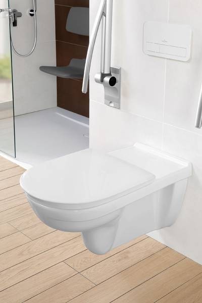 Villeroy&Boch O.Novo Vita DirectFlush muszla wisząca dla osób niepełnosprawnych 70 cm biała weiss alpin ceramicplus 4601R0R1