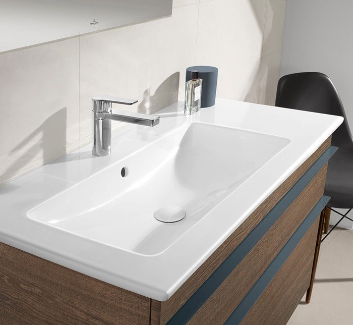 Villeroy&Boch Venticello umywalka z misą po lewej stronie 100cm z przelewem weiss alpin 4134L301