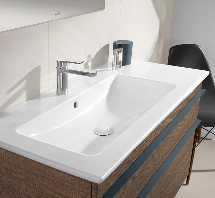 Villeroy&Boch Venticello umywalka z misą po lewej stronie 100cm z przelewem weiss alpin 4134L101