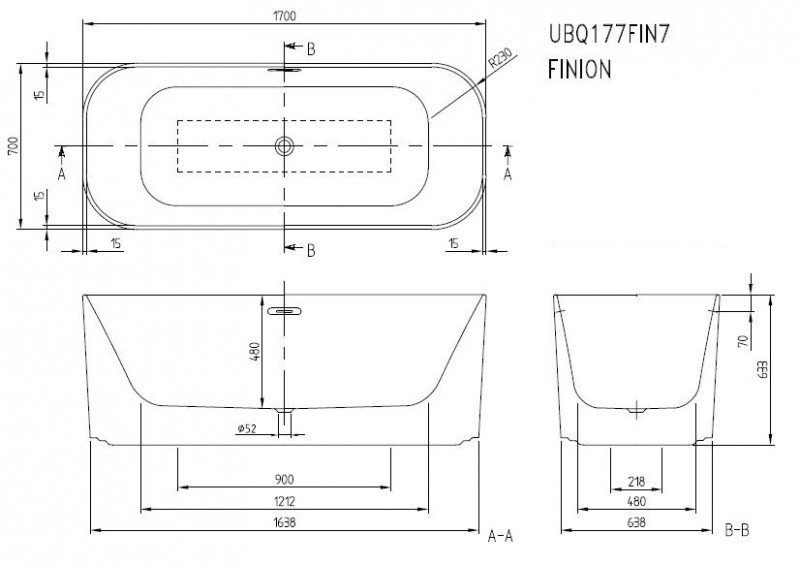 Villeroy&Boch Finion Duo wanna wolnostojąca owalna 170x70 biały weiss alpin chrom połysk UBQ177FIN7A100V401