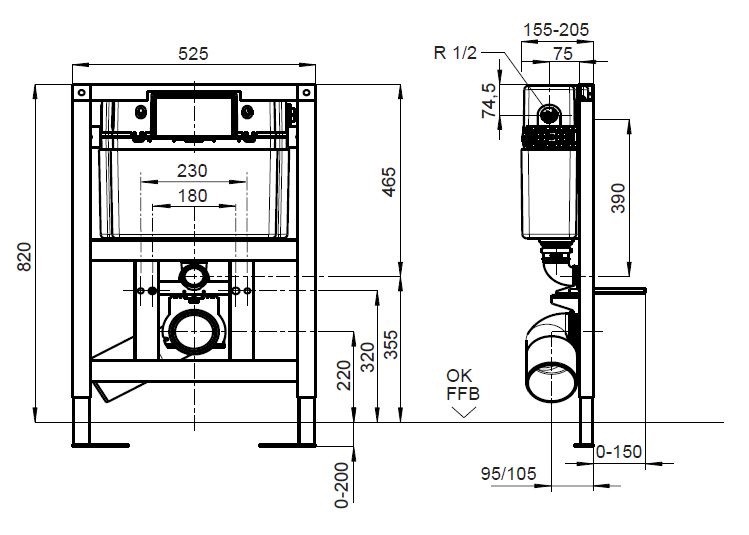 Villeroy&Boch ViConnect stelaż do WC 82cm 92247500