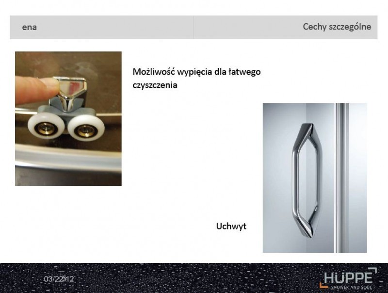 Huppe Ena 2.0 kabina kwadratowa 90x90 drzwi przesuwne srebrny połysk przeźroczyste Anti-Plaque 140103.069.322