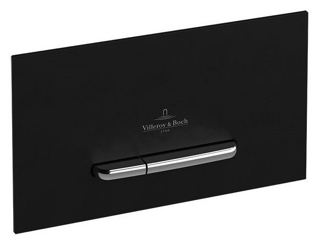 Villeroy&Boch ViConnect E300 przycisk do stelaża WC czarny/chrom mat 922169AN