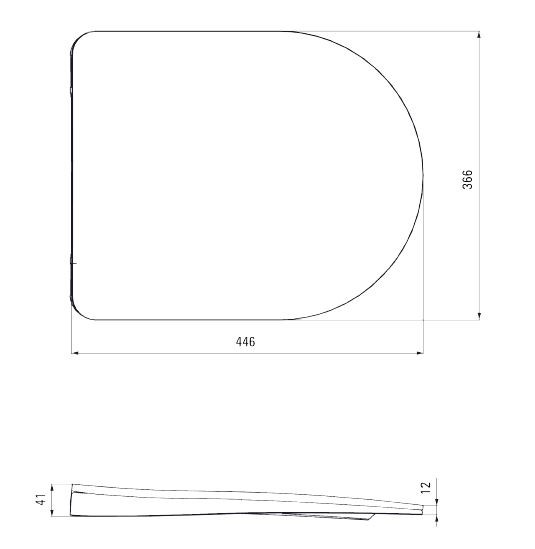 Deante Peonia deska slim wolnoopadająca biały CDE6SOZ