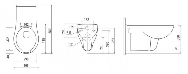 Deante Vital muszla WC wisząca biały CDV6WPW