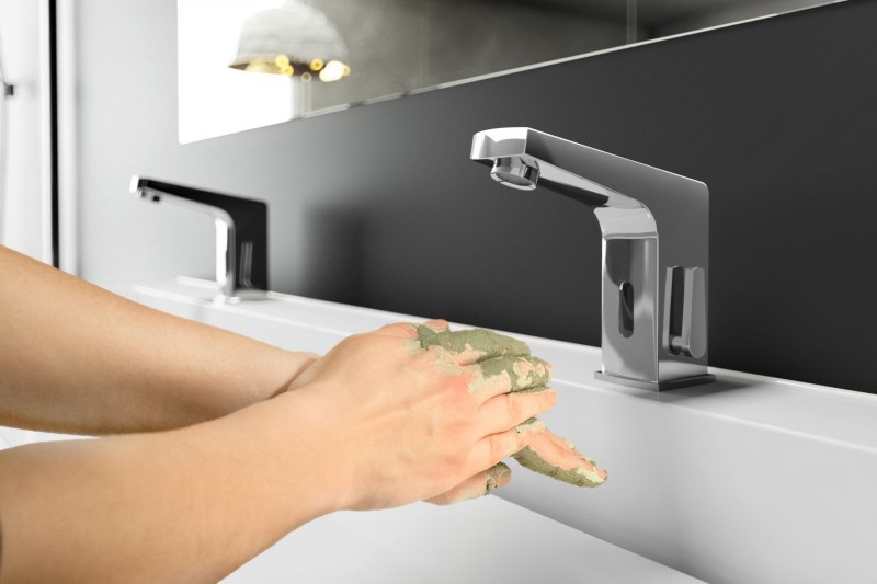 Deante bateria umywalkowa sensorowa chrom BCH029R