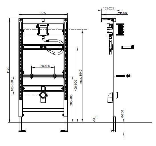 Villeroy&Boch ViConnect stelaż podtynkowy do pisuaru 92198900