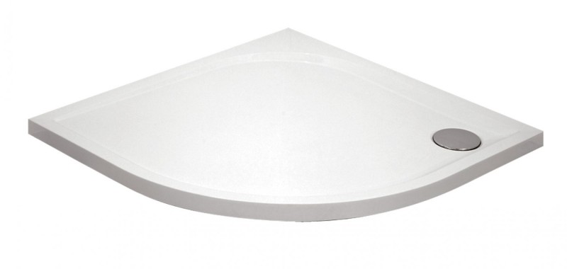 Deante Cubic brodzik półokragły płaski 80x80 akryl biały KTK052B