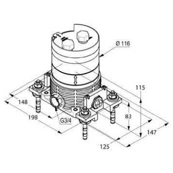 Kludi zestaw elementów wewnętrznych do baterii 88 088