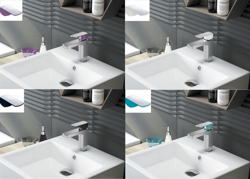 Deante Maruna bateria umywalkowa wysoka z korkiem chrom połysk BGM021K