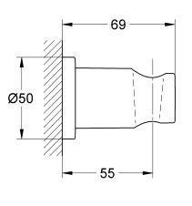 Grohe Rainshower uchwyt punktowy Hard Graphire 27074A00