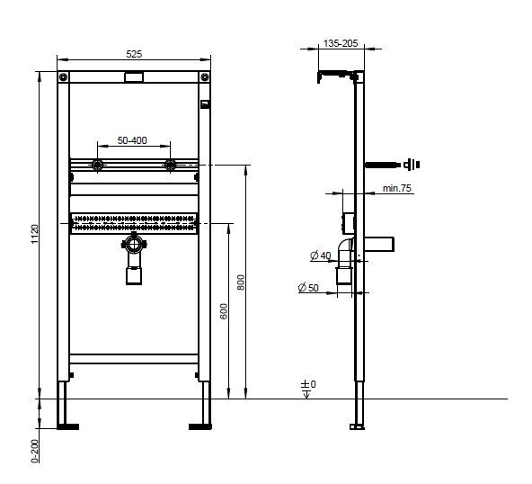 Villeroy&Boch ViConnect stelaż podtynkowy do umywalki 1,12m 92214900