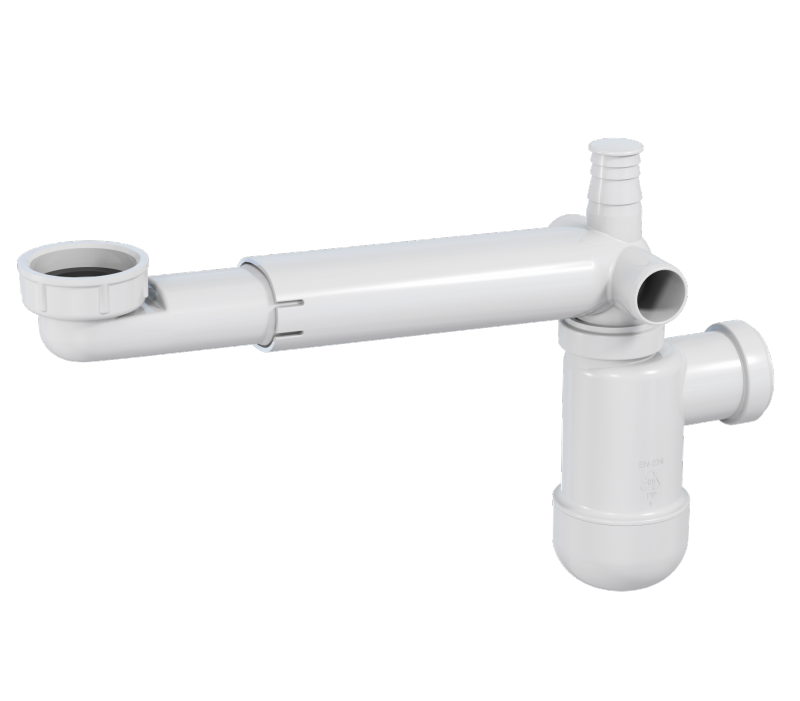 Deante Space Saver syfon umywalkowy oszczędzający miejsce biały PCV NHC633K