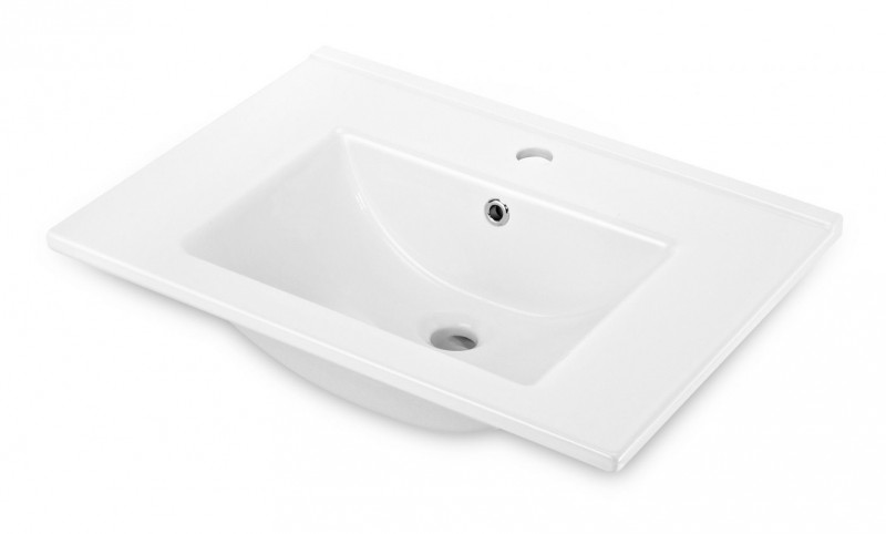 Deante Floks umywalka wpuszczana w blat 60cm biały CDI6U6M