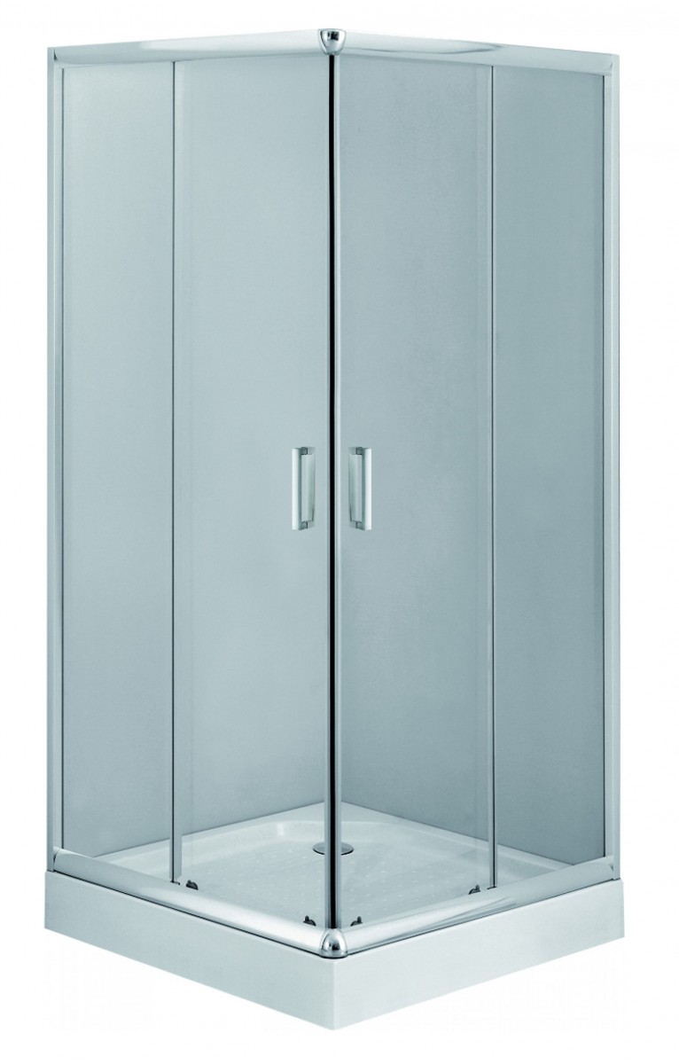 Deante Funkia kabina kwadratowa drzwi rozsuwane 80x80 chrom szkło przeźroczyste KYC042K