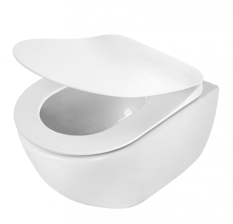 Deante Peonia Zero New muszla wisząca bezkołnierzowa 51cm biały CDE6ZPW