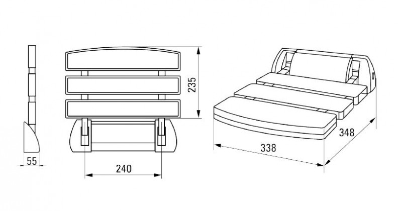 Deante Vital siedzisko przyścienne składane biały NIV651A