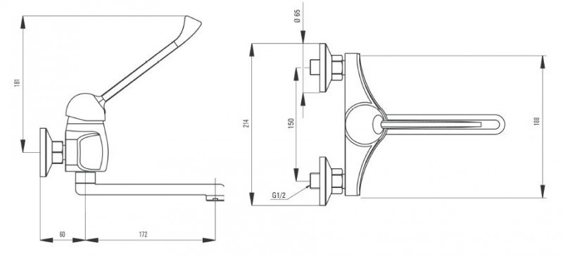 Deante Vital zestaw natryskowy z drązkiem pełniącym rolę uchwytu chrom NIV051K