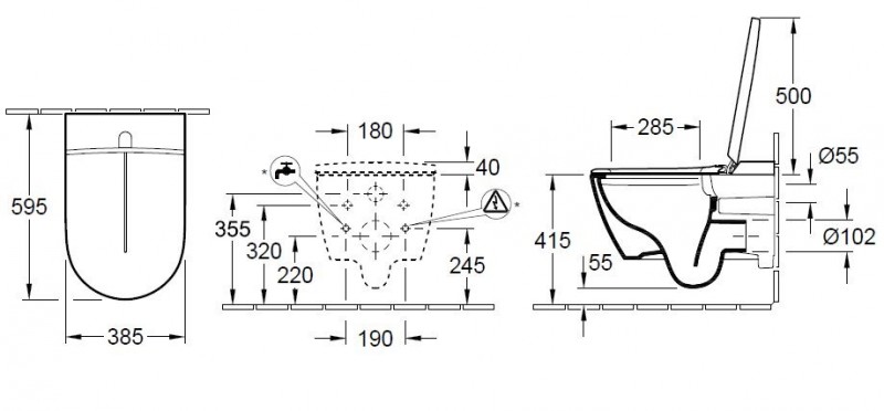 Villeroy&Boch ViClean-I DirectFlush muszla wisząca z funkcją bidetu biały weissalpin ceramicplus V0E100R1