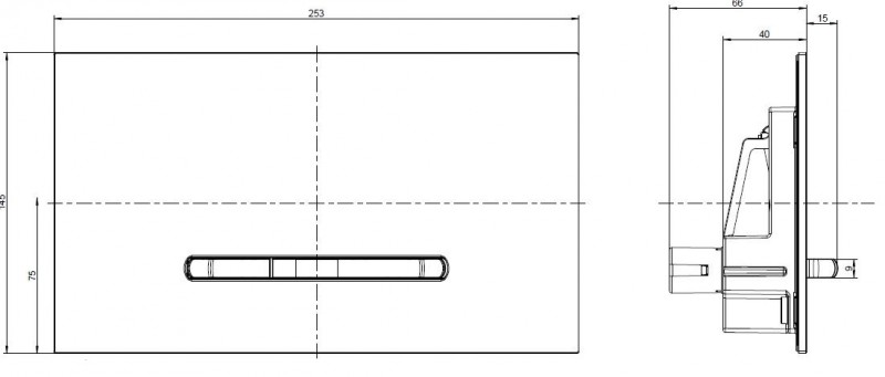 Villeroy&Boch ViConnect E300 przycisk do stelaża WC biały/chrom 92216168