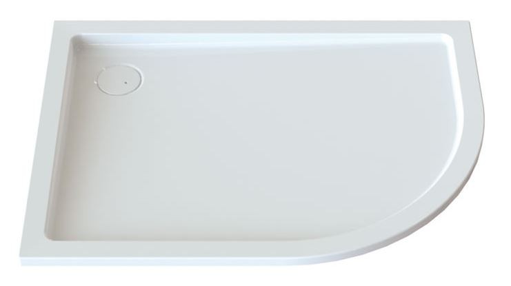 Sanplast Free Line BPL/FREE brodzik półokrągły asymetryczny lewy 80x120 akryl biały 615040178001000