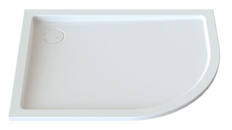 Sanplast Free Line BPL/FREE brodzik półokrągły asymetryczny lewy 80x100 akryl biały 615040176001000