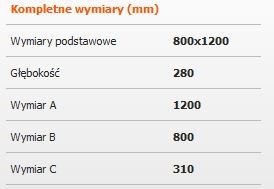 Sanplast Classic Bzs/CL brodzik prostokątny głęboki z siedziskiem 80x120 akryl biały 615010054001000