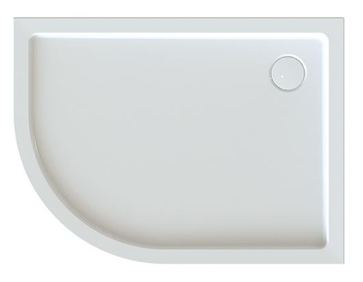 Sanplast Free Line BPP/FREE brodzik półokrągły asymetryczny prawy 80x120 akryl biały 615040179001000