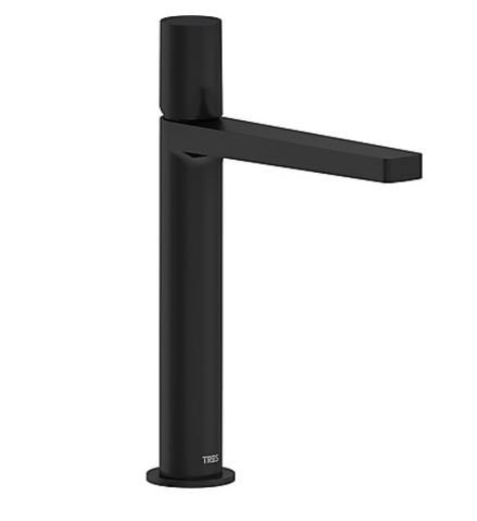 Tres Exclusive Project-Tres bateria umywalkowa wysoka XL czarny mat 211.803.02.NM