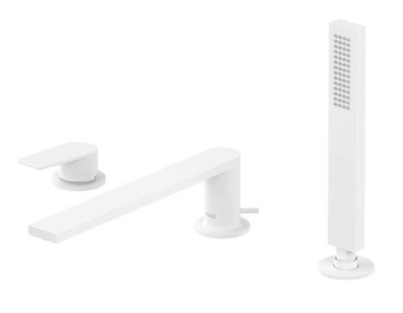 Tres Exclusive Project-Tres bateria wannowa 3-otworowa wylewka 230 mm biały mat 211.161.03.BM