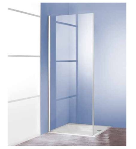 Huppe Ena 2.0 ścianka boczna 75 cm srebrny połysk przeźroczyste anti-plaque 140502.069.322