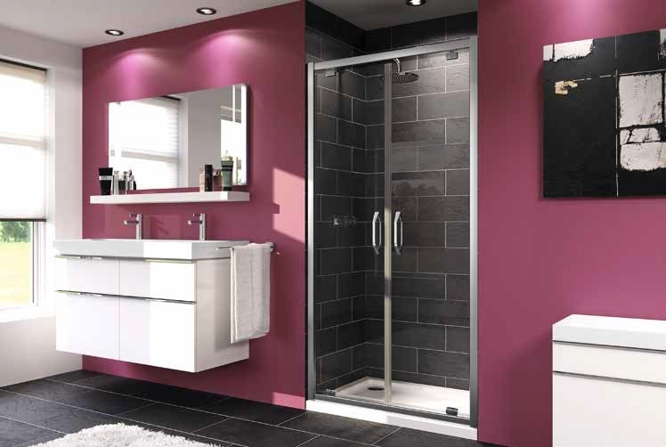 Huppe Ena 2.0 drzwi wahadłowe 100 cm do wnęki lub ścianki srebrny połysk przeźroczyste antiplaque 140907.069.322