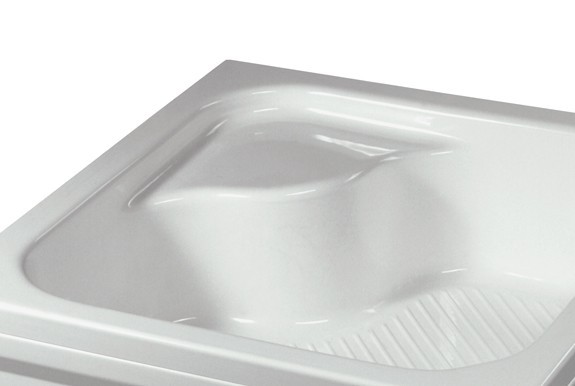 Sanplast Classic Bzs/CL brodzik prostokątny głęboki z siedziskiem 80x100 akryl biały 615010052001000