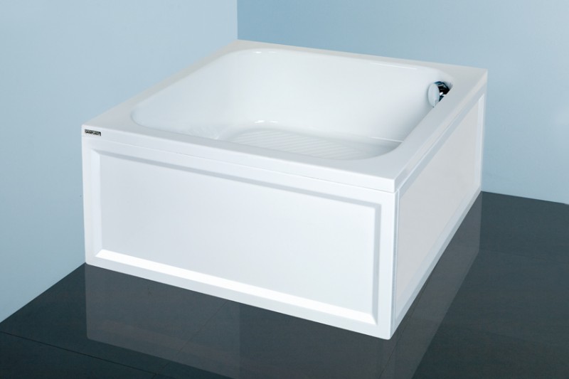 Sanplast Classic Bbs/CL brodzik kwadratowy głęboki 80x80 akryl biały 615010022001000