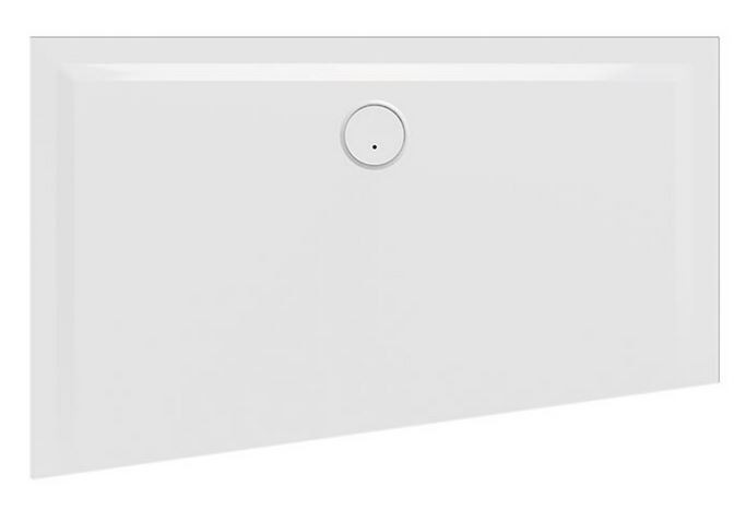 Sanplast Space Mineral BTLM/SPACE brodzik trapezowy asymetryczny lewy płaski 90x130 biały 645290152001000