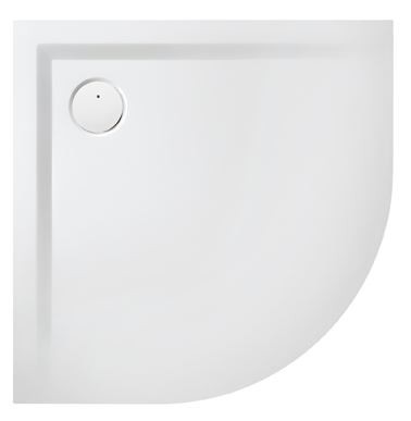 Sanplast Space Mineral BPM/SPACE brodzik półokrągły płaski 80x80 biały 645290042001000