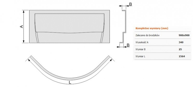 Sanplast OBP/EKOPLUS obudowa do brodzika 90x90 625131023001000