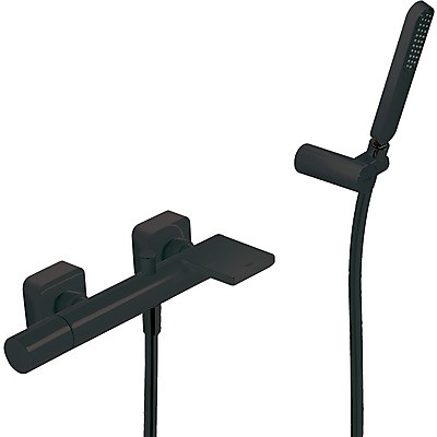 Tres Loft bateria wannowa z zestawem czarny matowy 200.170.01.NM