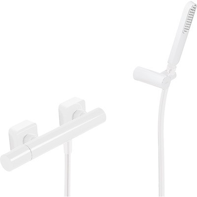 Tres Loft bateria prysznicowa z zestawem biały matowy 200.167.01.BM