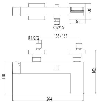 Tres Slim-Tres bateria wannowa z zestawem biały matowy 202.170.01.BM