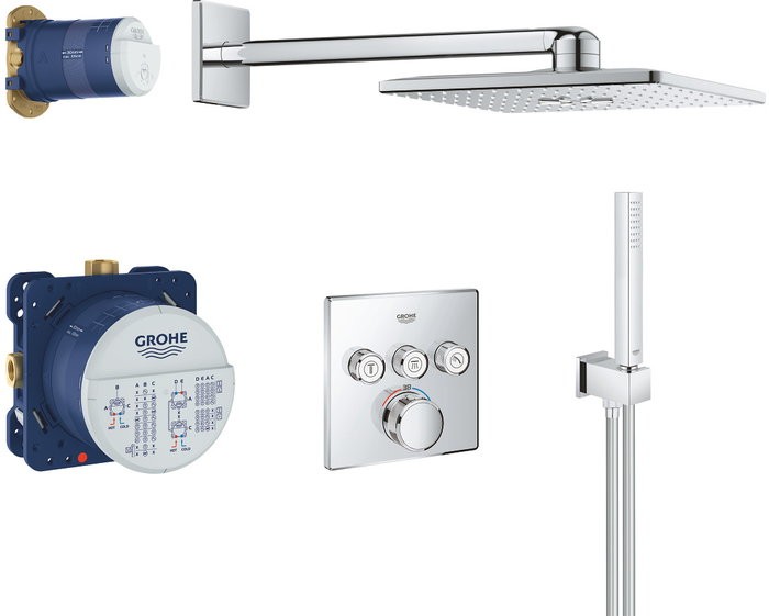 Grohe Grohtherm SmartControl zestaw podtynkowy z deszczownicą Rainshower 310 SmartActive Cube 34706000
