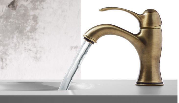 Tres Clasic bateria umywalkowa retro stal szczotkowana 242.103.01.AC